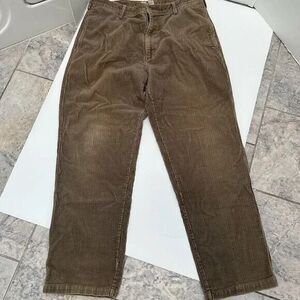 Woolrich Men's Corduroy Khaki Pants Wide Whale Flat‎ Front size 36
